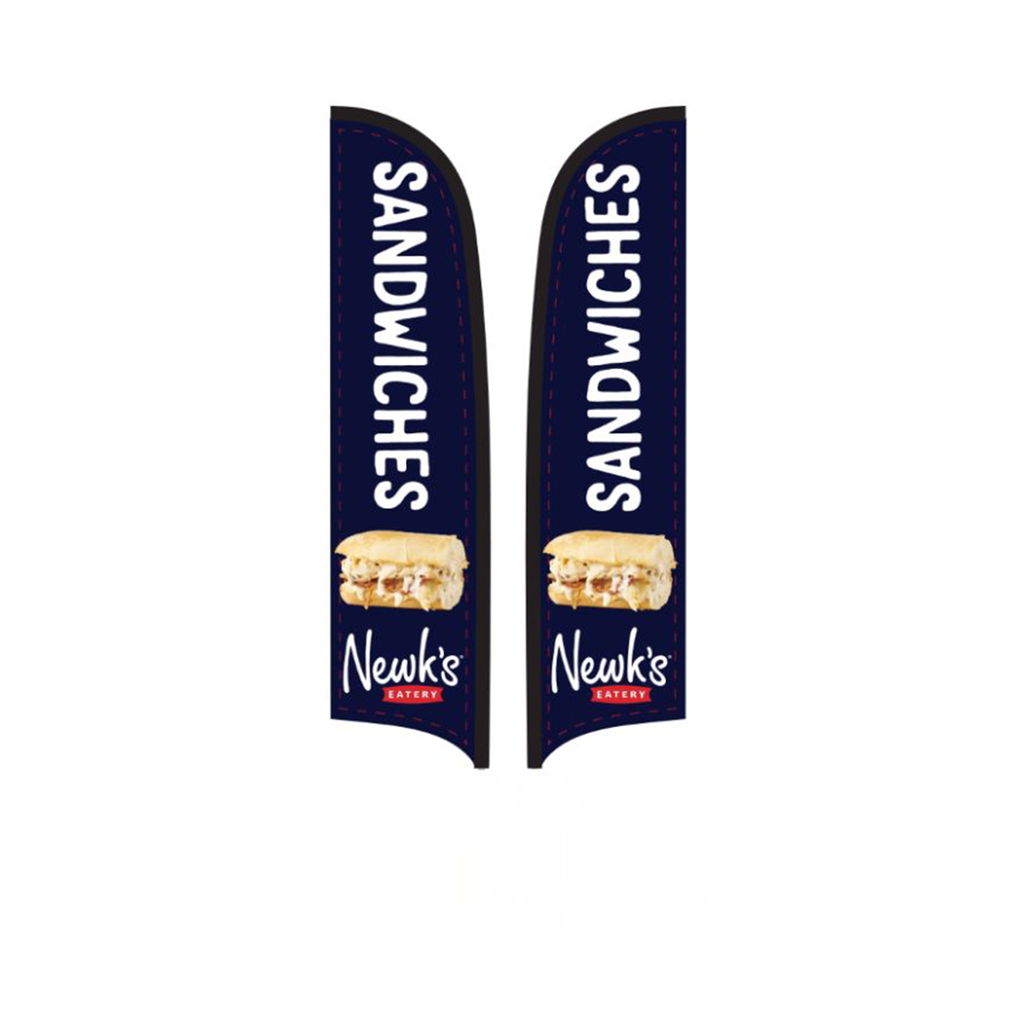 15' Newk's Eatery Navy Sandwiches AdverSail Flag (double-sided)