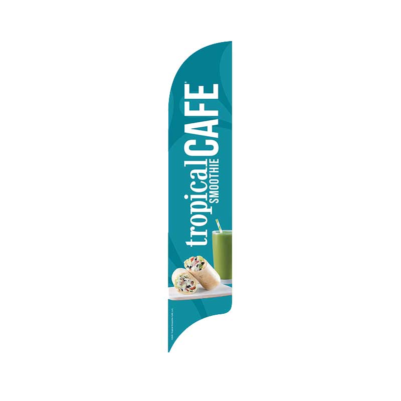 15' Tropical Smoothie Cafe Teal Logo AdverSail Flag