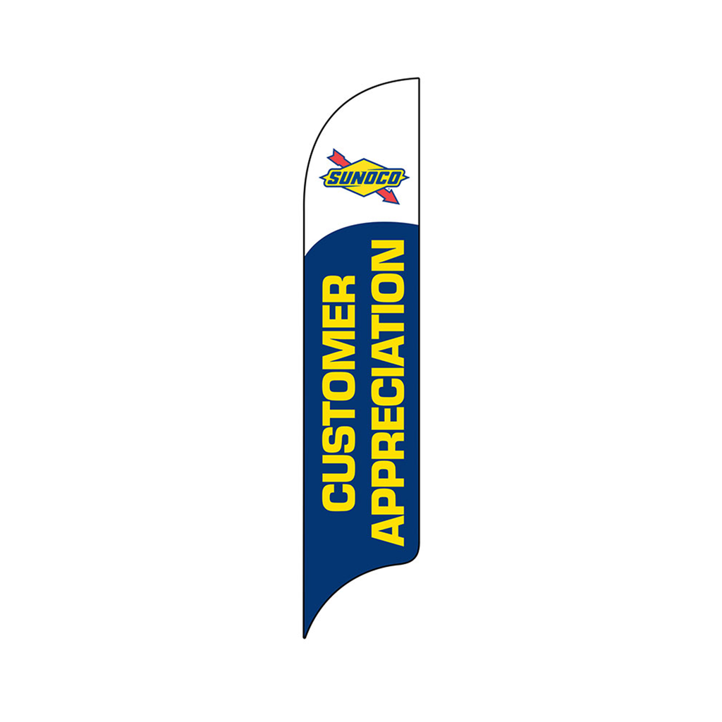 15' Sunoco Blue Customer Appreciation AdverSail Flag 