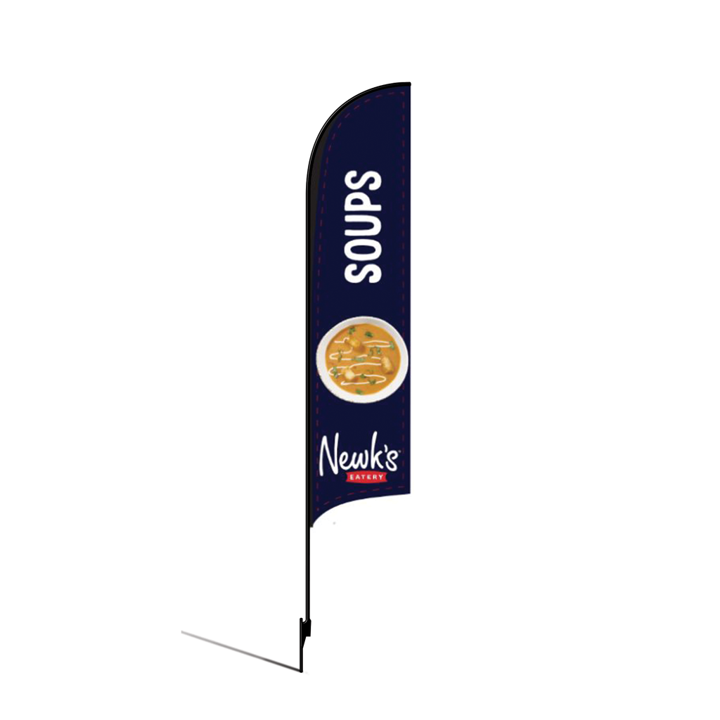 15' Newk's Eatery Navy Soups AdverSail Flag (double-sided) Kit
