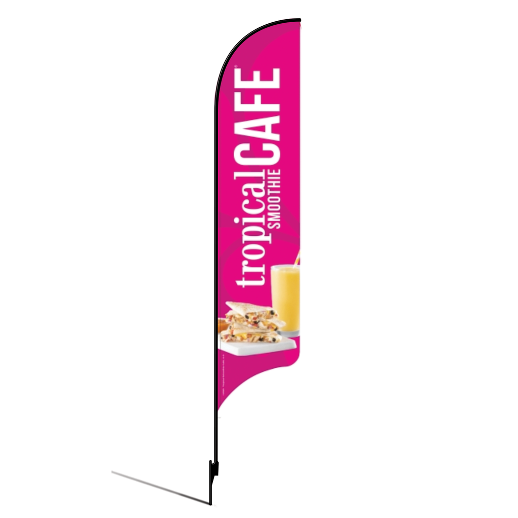 15' Tropical Smoothie Cafe Pink Logo AdverSail Flag Kit