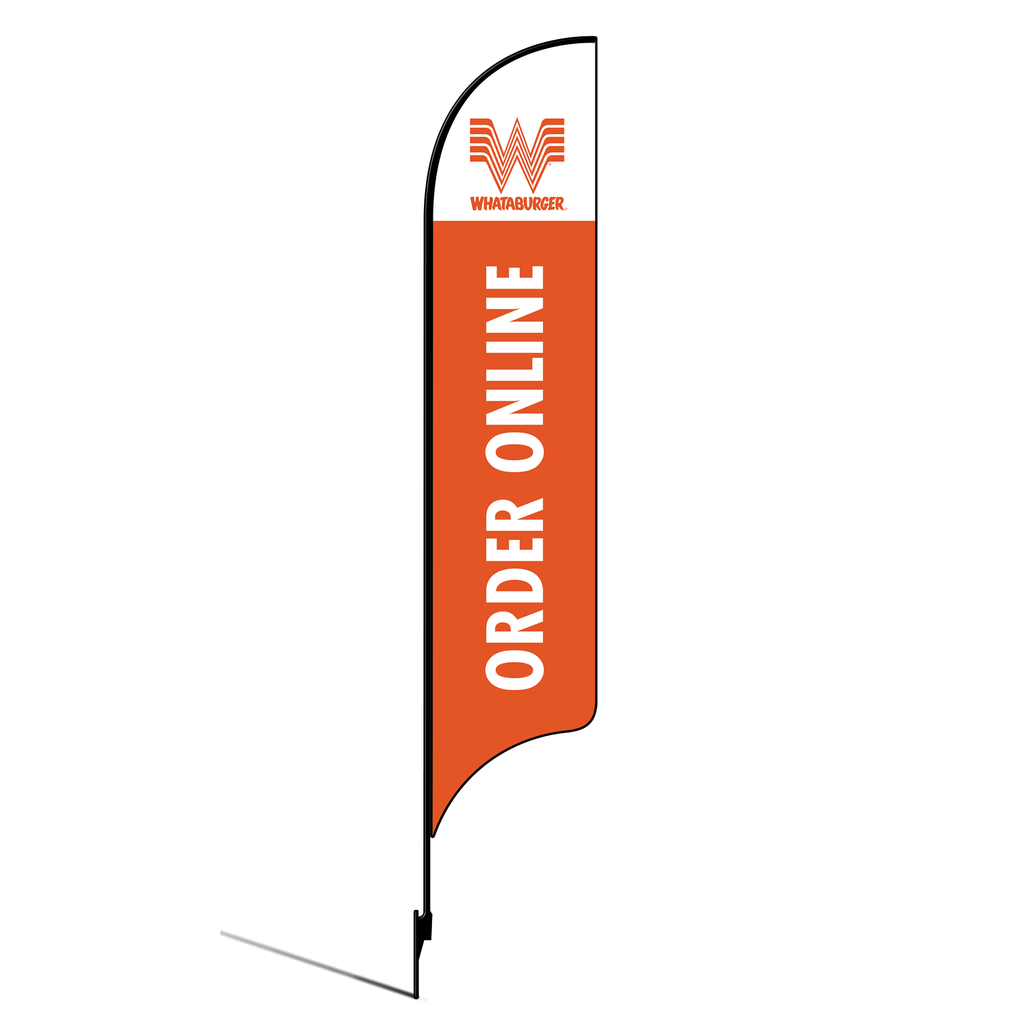 15' Whataburger Order Online orange AdverSail Flag Kit