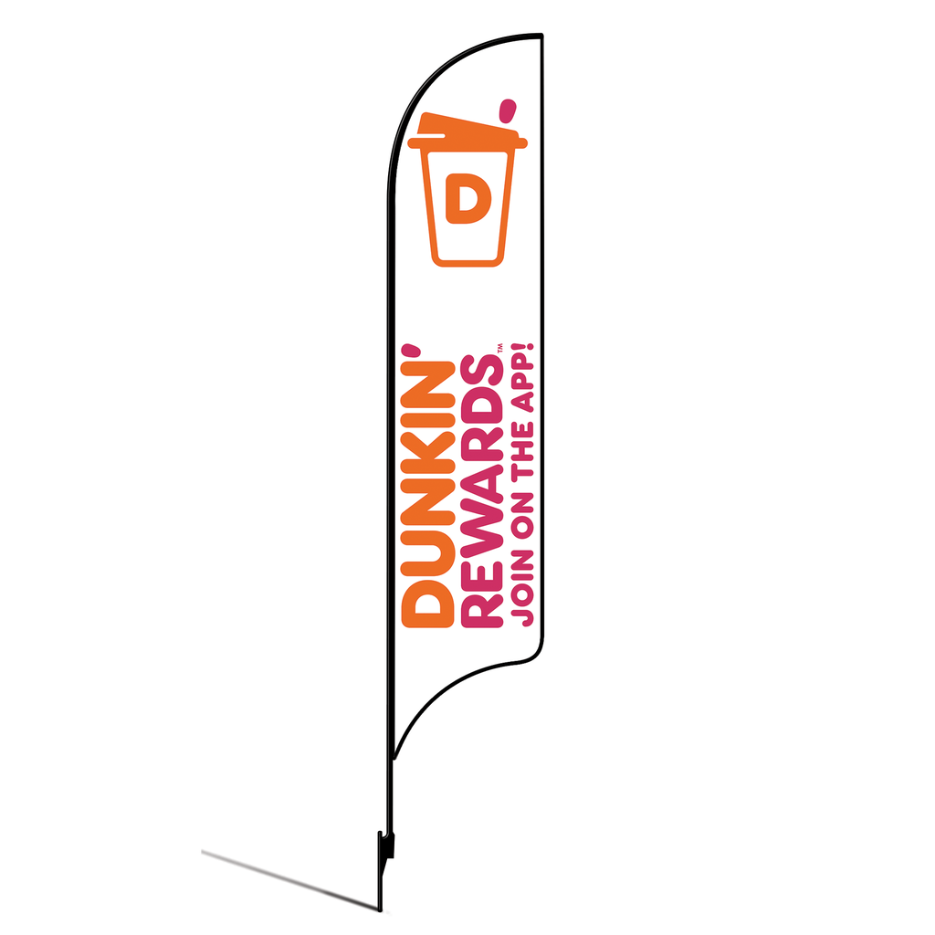 15' Dunkin' Donuts White Rewards AdverSail Flag Kit