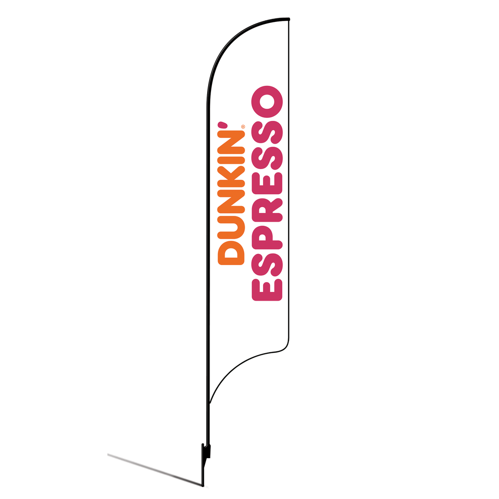 OLD DO NOT USE 15' Dunkin' Donuts White Espresso AdverSail Flag Kit