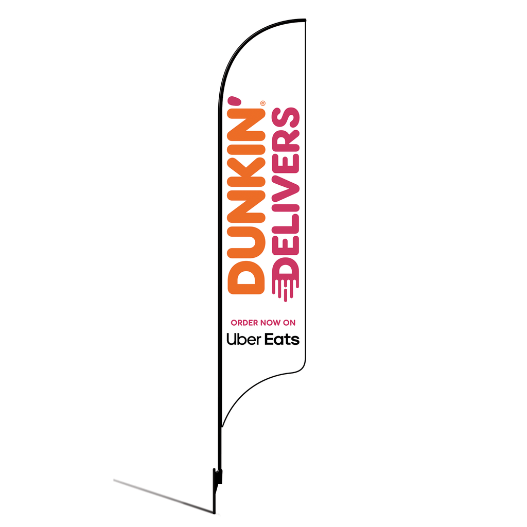OLD DO NOT USE 15' Dunkin' Donuts White UberEats AdverSail Flag Kit