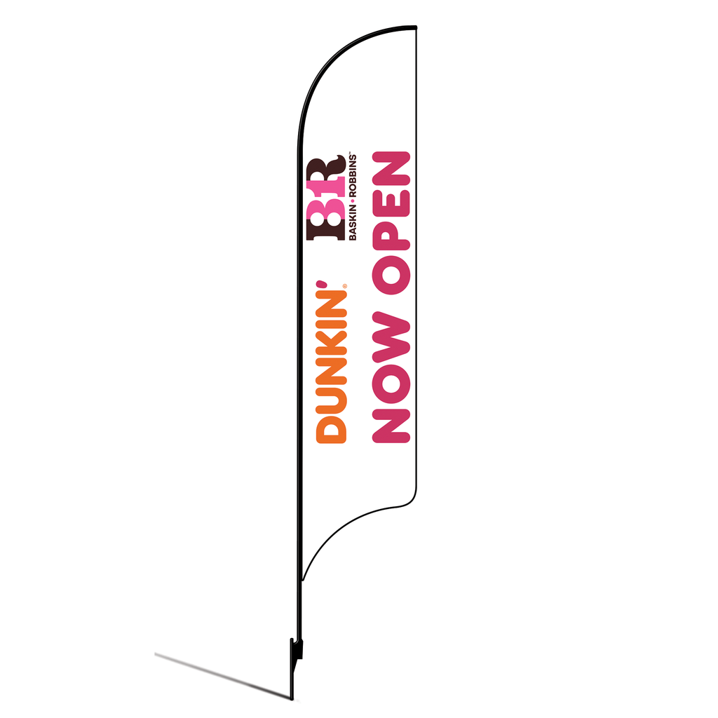 OLD DO NOT USE 15' Dunkin' Donuts Baskin Robbins White Now Open AdverSail Flag Kit