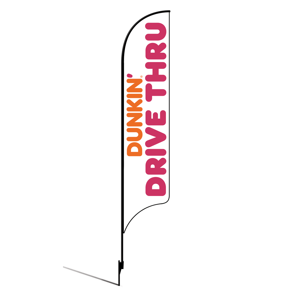OLD DO NOT USE 15' Dunkin' Donuts White Drive Thru AdverSail Flag Kit