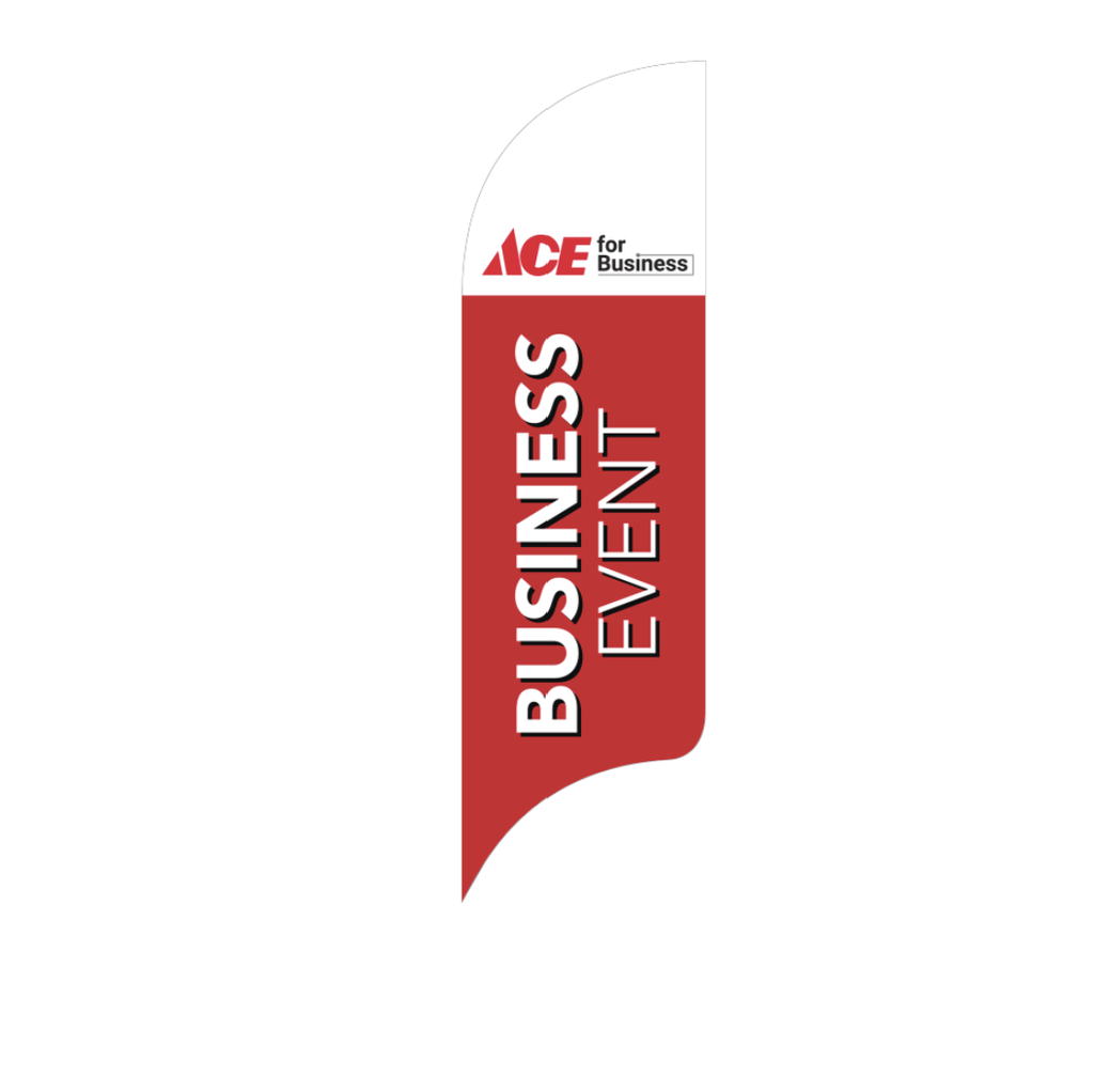 12' Ace Hardware Red Ace For Business, Business Event AdverSail Flag