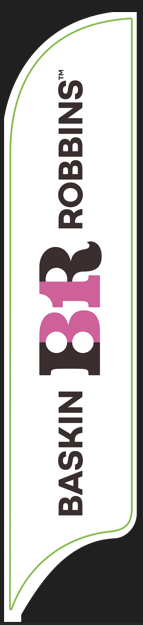 15' Baskin Robbins Vertical Logo AdverSail Flag